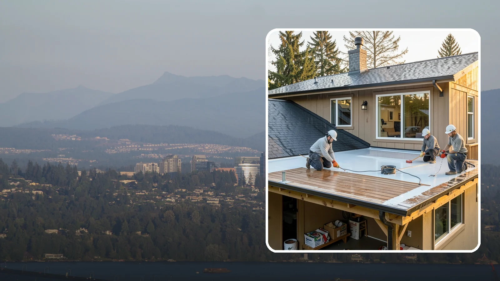 Waterproof Deck Coating in Medina, King County, WA - Waterproof deck coating that seals surfaces and protects the living space below from rain.