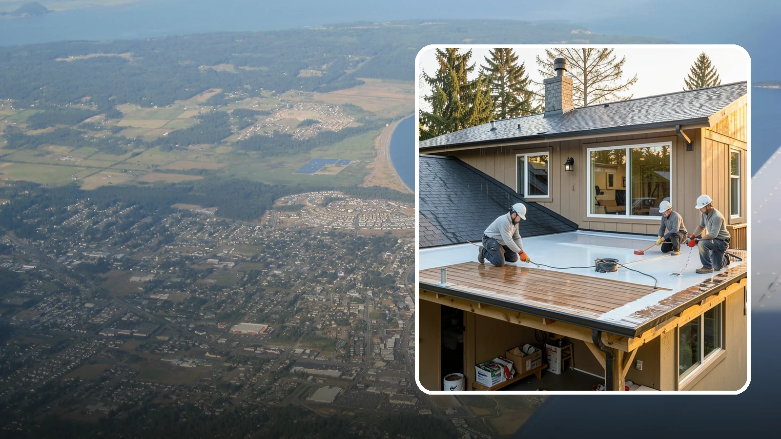 Waterproof Deck Coating in Oak Harbor, Island County, WA - Waterproof deck coating that seals surfaces and protects the living space below from rain.