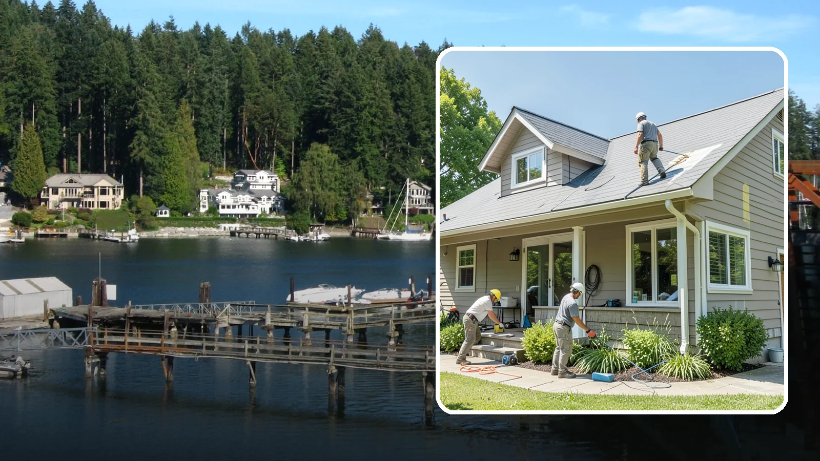 Weatherproofing in Gig Harbor, Pierce County, WA - Comprehensive weatherproofing that seals your Western Washington home against wind-driven rain and Puget Sound damp.