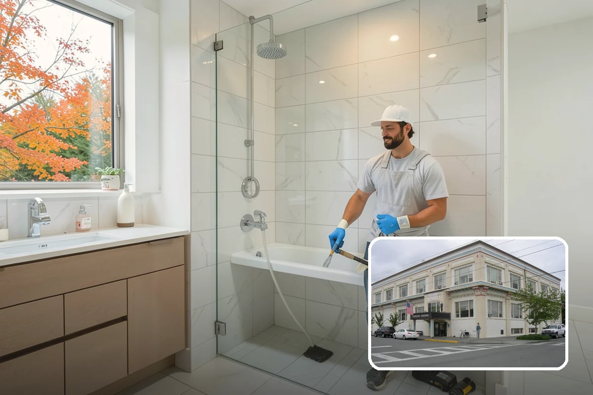 Wet Room Construction in Anacortes, Skagit County, WA - Creates a sleek, open bathing environment