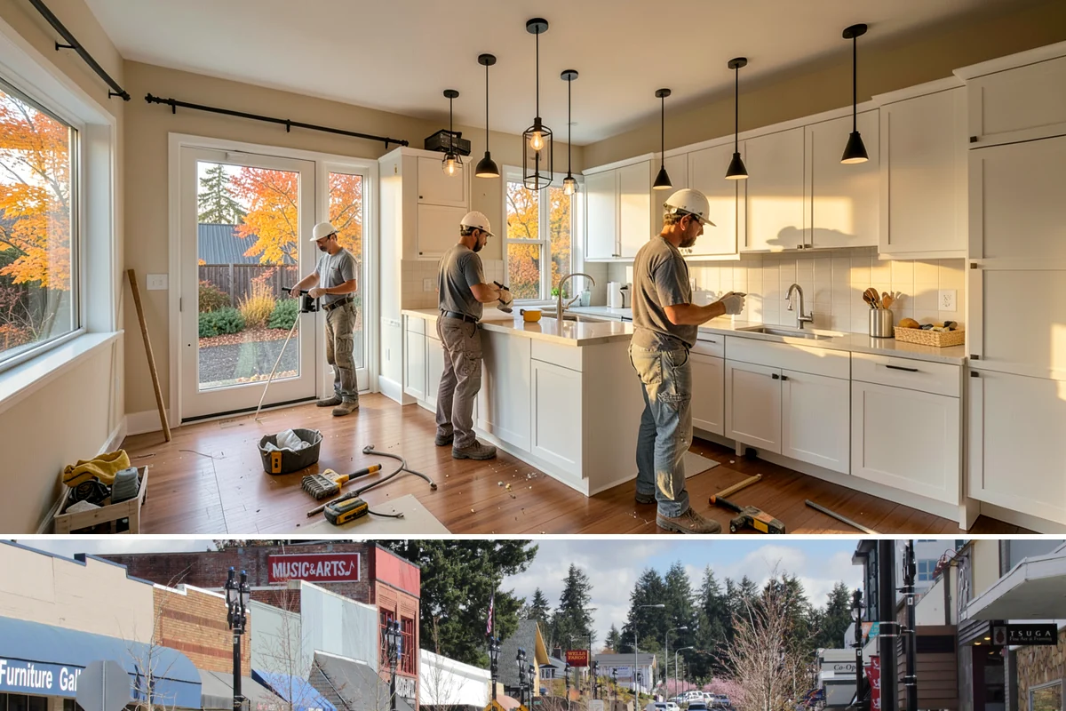 Wet Room Construction in Bothell, King County, WA - Wet room builds involve extensive detailing best carried out during the slower winter schedule for uninterrupted focus.