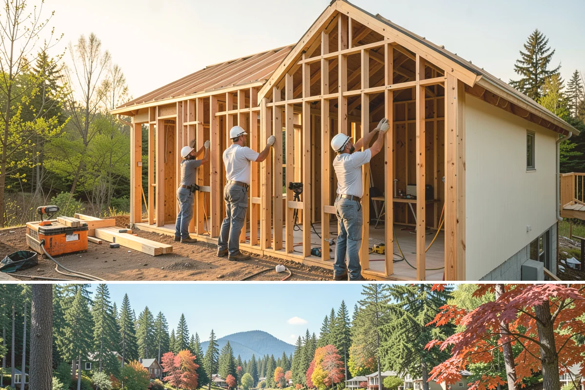 Wet Room Construction in Covington, King County, WA - Wet room builds involve extensive detailing best carried out during the slower winter schedule for uninterrupted focus.
