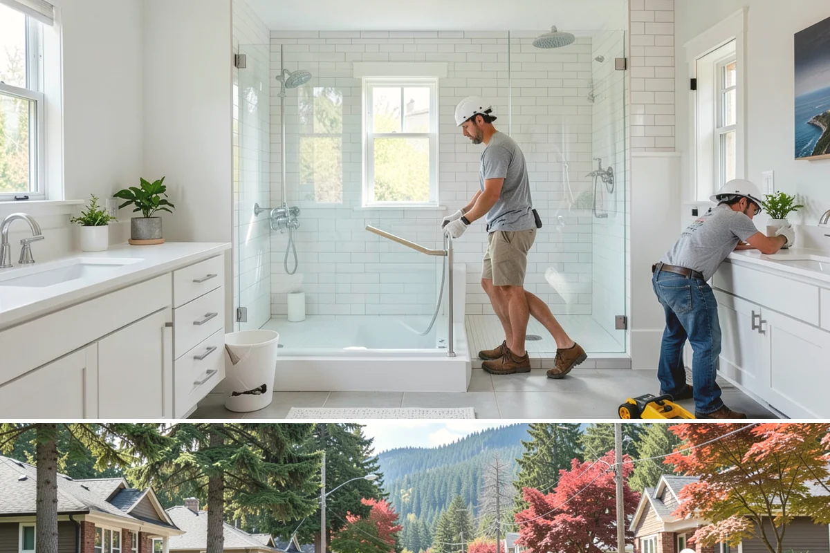 Wet Room Construction in Hunts Point, King County, WA - Wet room builds involve extensive detailing best carried out during the slower winter schedule for uninterrupted focus.