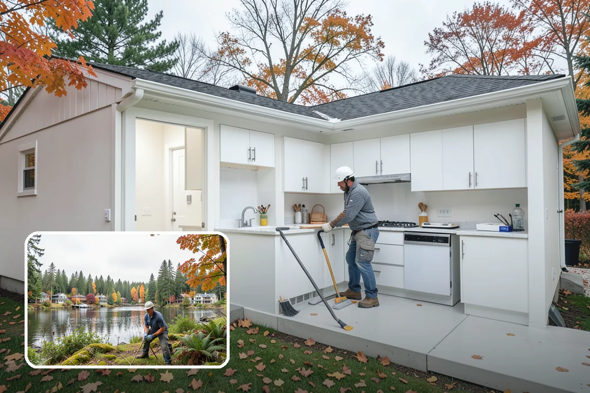 Wet Room Construction in La Conner, Skagit County, WA - Creates a sleek, open bathing environment