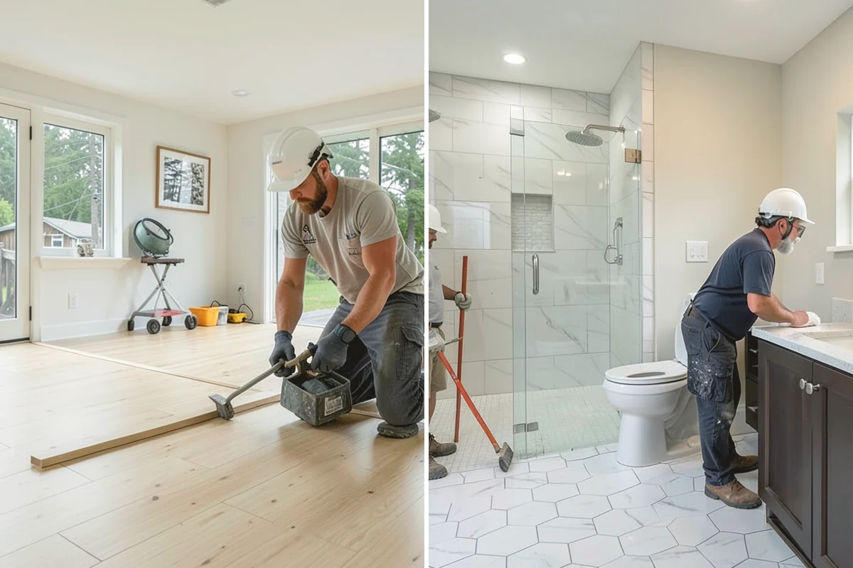 Wet Room Construction in Mill Creek, Snohomish County, WA - Design drainage and full-room waterproofing
