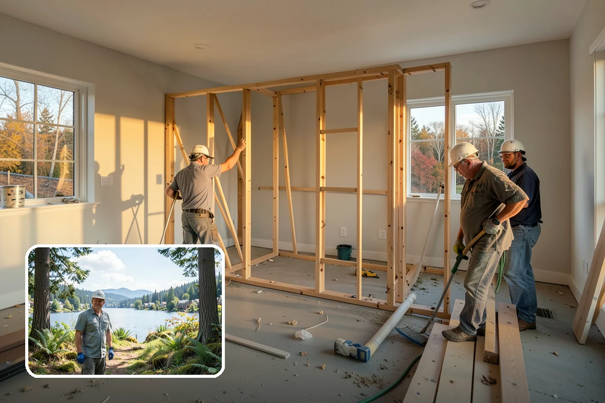 Wet Room Construction in Milton, King County, WA - Creates a sleek, open bathing environment