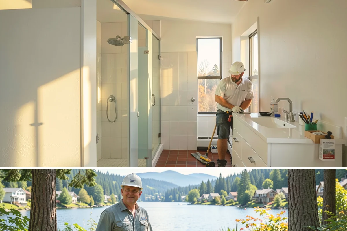 Wet Room Construction in Milton, King County, WA - Wet room builds involve extensive detailing best carried out during the slower winter schedule for uninterrupted focus.