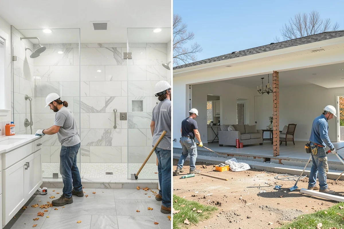 Wet Room Construction in North Bend, King County, WA - Design drainage and full-room waterproofing