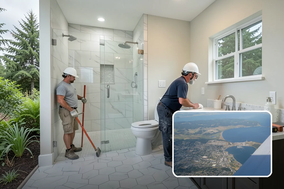Wet Room Construction in Oak Harbor, Island County, WA - Creates a sleek, open bathing environment