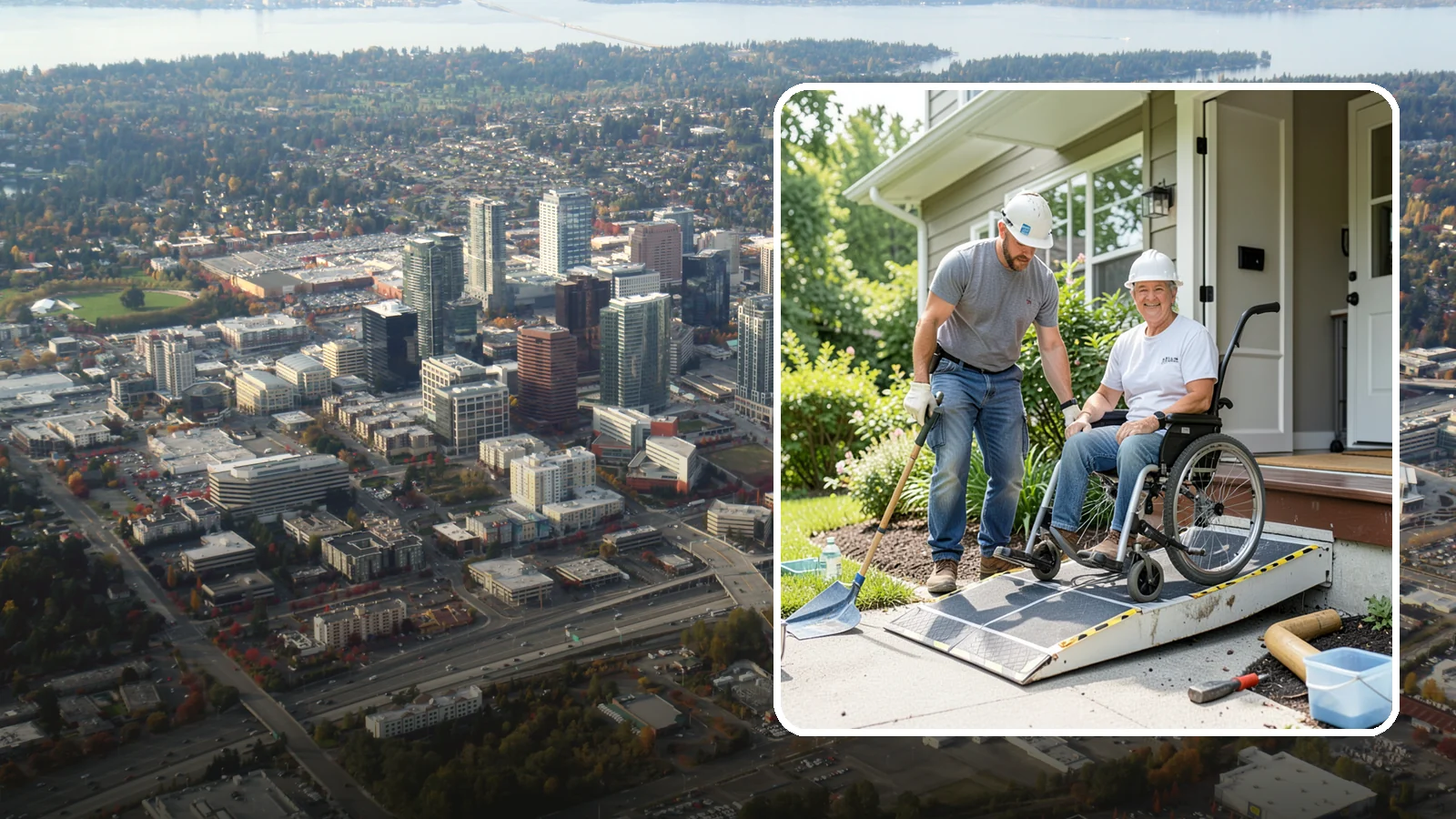 Wheelchair Ramp Construction in Bellevue, King County, WA - We design and build code-compliant wheelchair ramps that make Western Washington homes safely reachable in any weather.