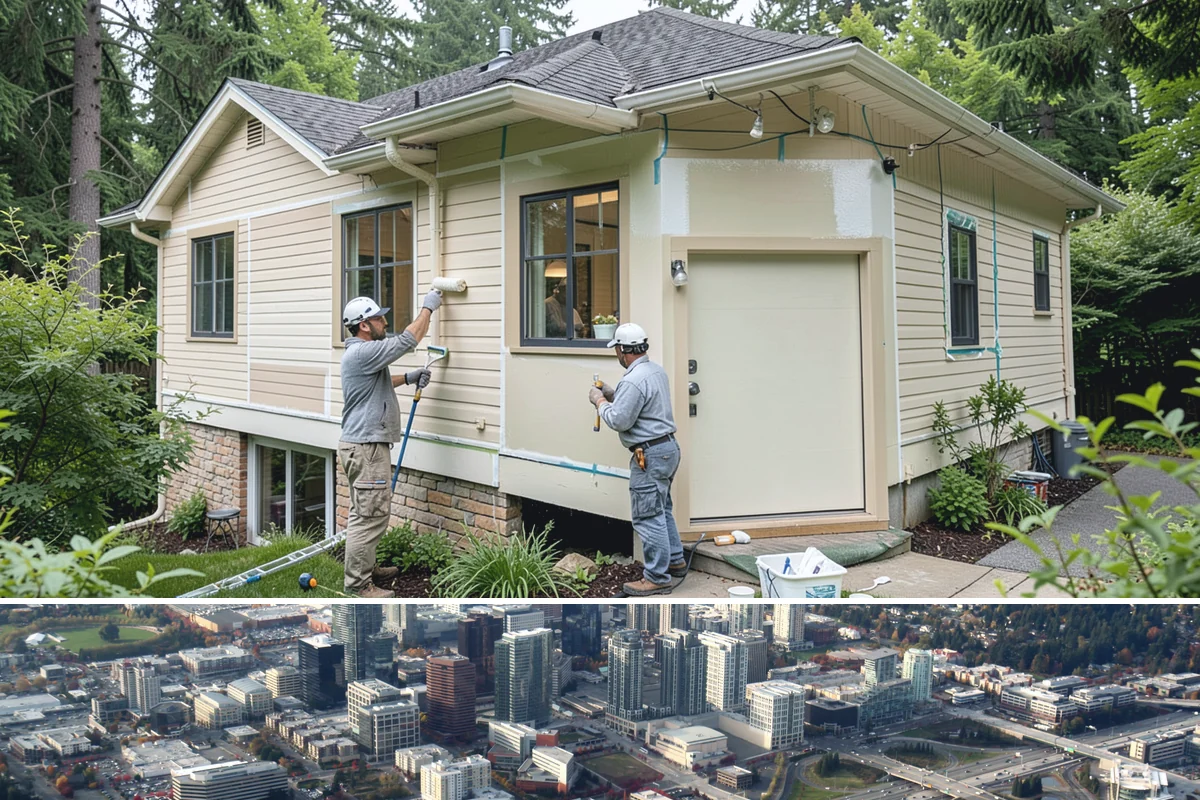 Wheelchair Ramp Construction in Bellevue, King County, WA - Ramps can be built year-round, though drier late-spring and summer windows speed up concrete footing cures and finishing.