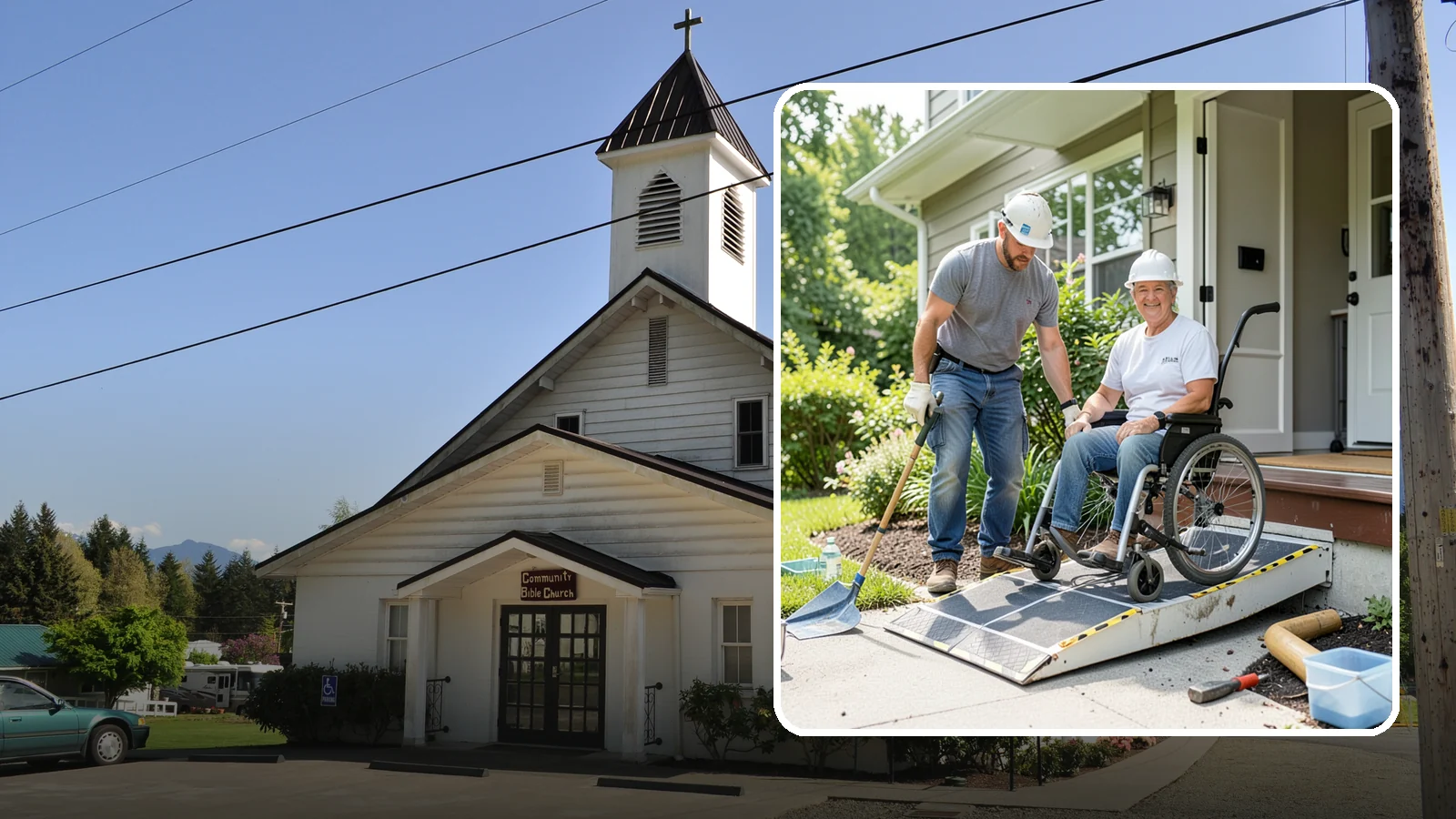Wheelchair Ramp Construction in Concrete, Skagit County, WA - We design and build code-compliant wheelchair ramps that make Western Washington homes safely reachable in any weather.