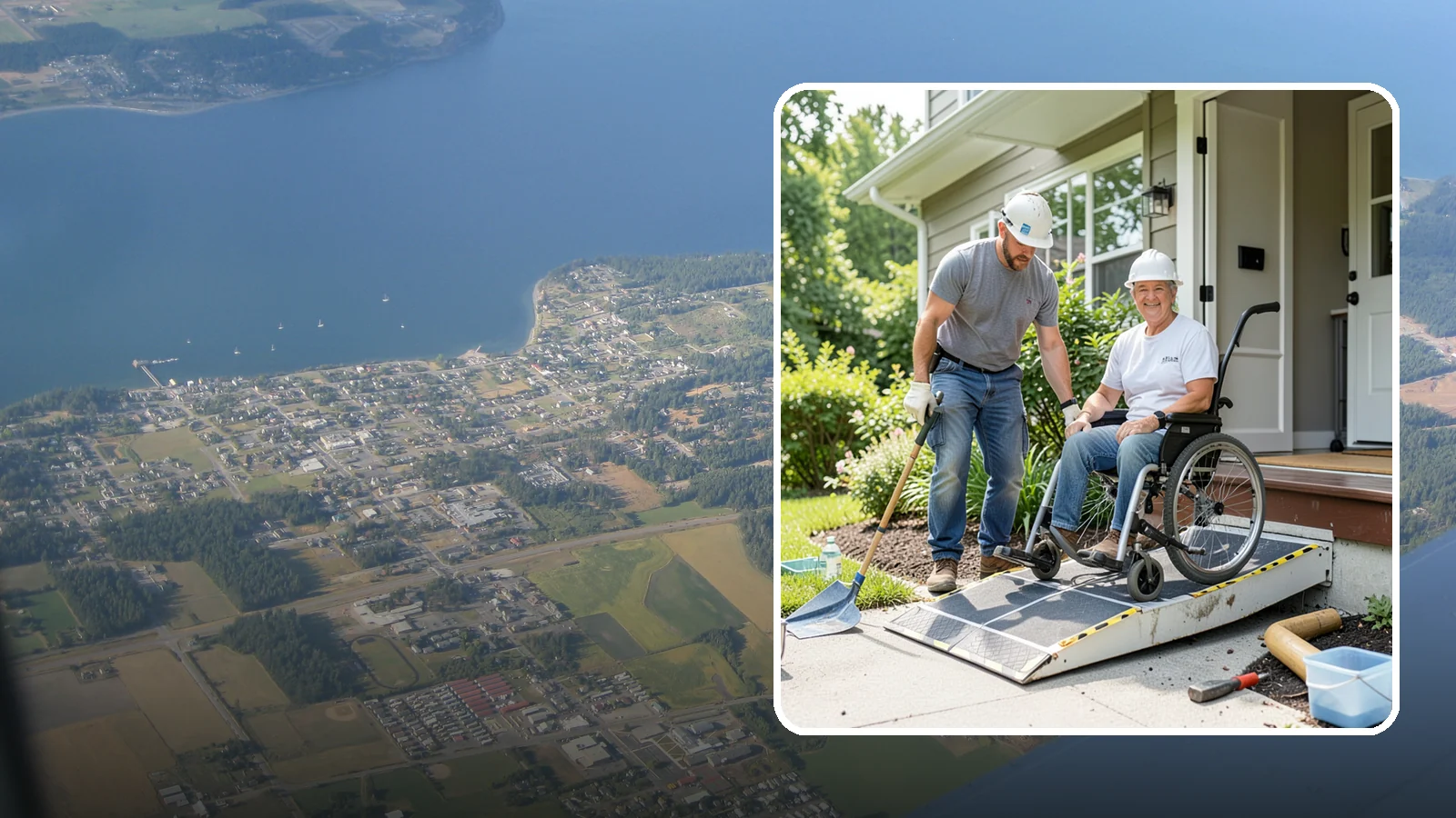 Wheelchair Ramp Construction in Coupeville, Island County, WA - We design and build code-compliant wheelchair ramps that make Western Washington homes safely reachable in any weather.