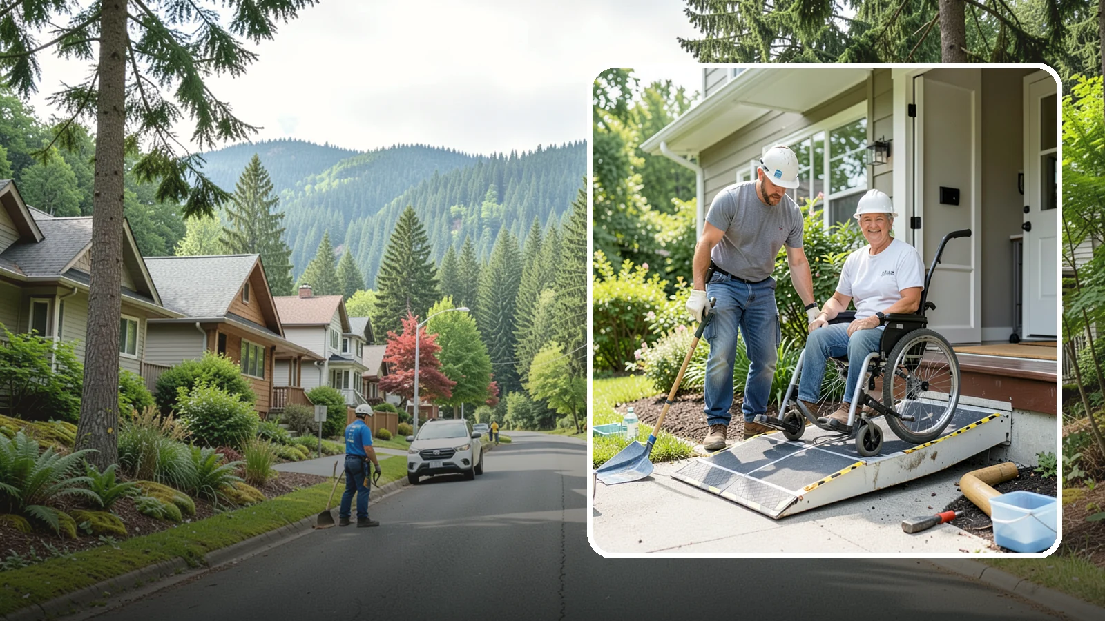 Wheelchair Ramp Construction in Darrington, Snohomish County, WA - We design and build code-compliant wheelchair ramps that make Western Washington homes safely reachable in any weather.