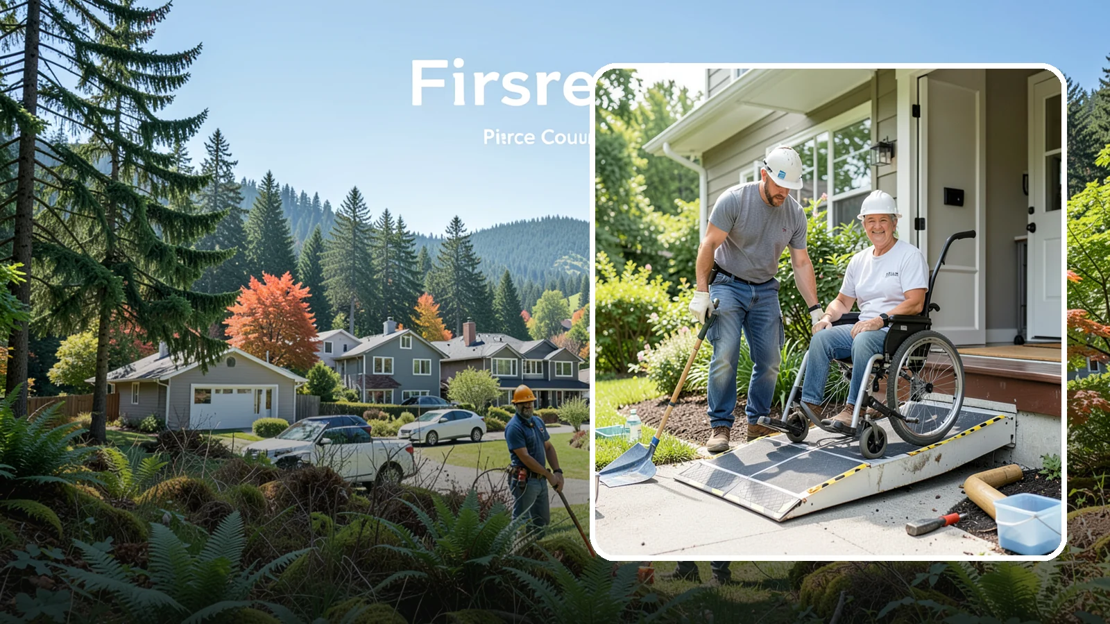 Wheelchair Ramp Construction in Fircrest, Pierce County, WA - We design and build code-compliant wheelchair ramps that make Western Washington homes safely reachable in any weather.
