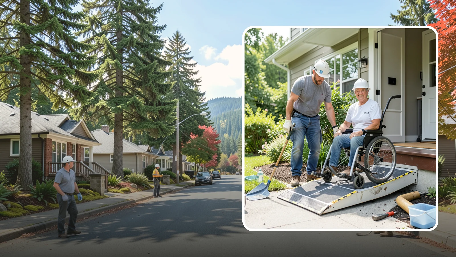 Wheelchair Ramp Construction in Hunts Point, King County, WA - We design and build code-compliant wheelchair ramps that make Western Washington homes safely reachable in any weather.