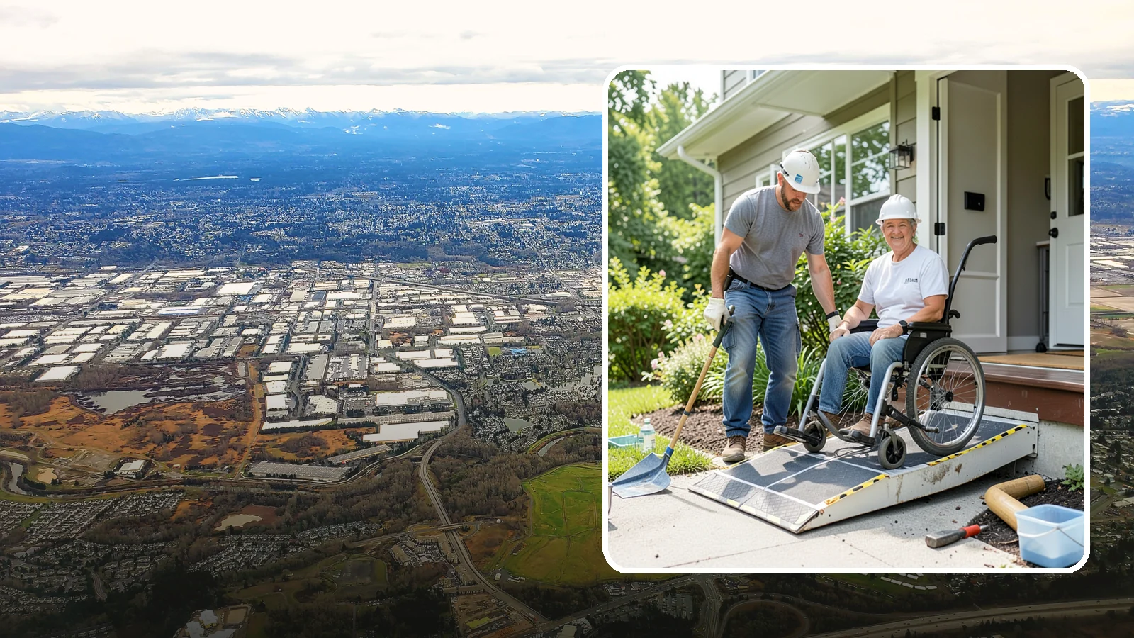 Wheelchair Ramp Construction in Kent, King County, WA - We design and build code-compliant wheelchair ramps that make Western Washington homes safely reachable in any weather.