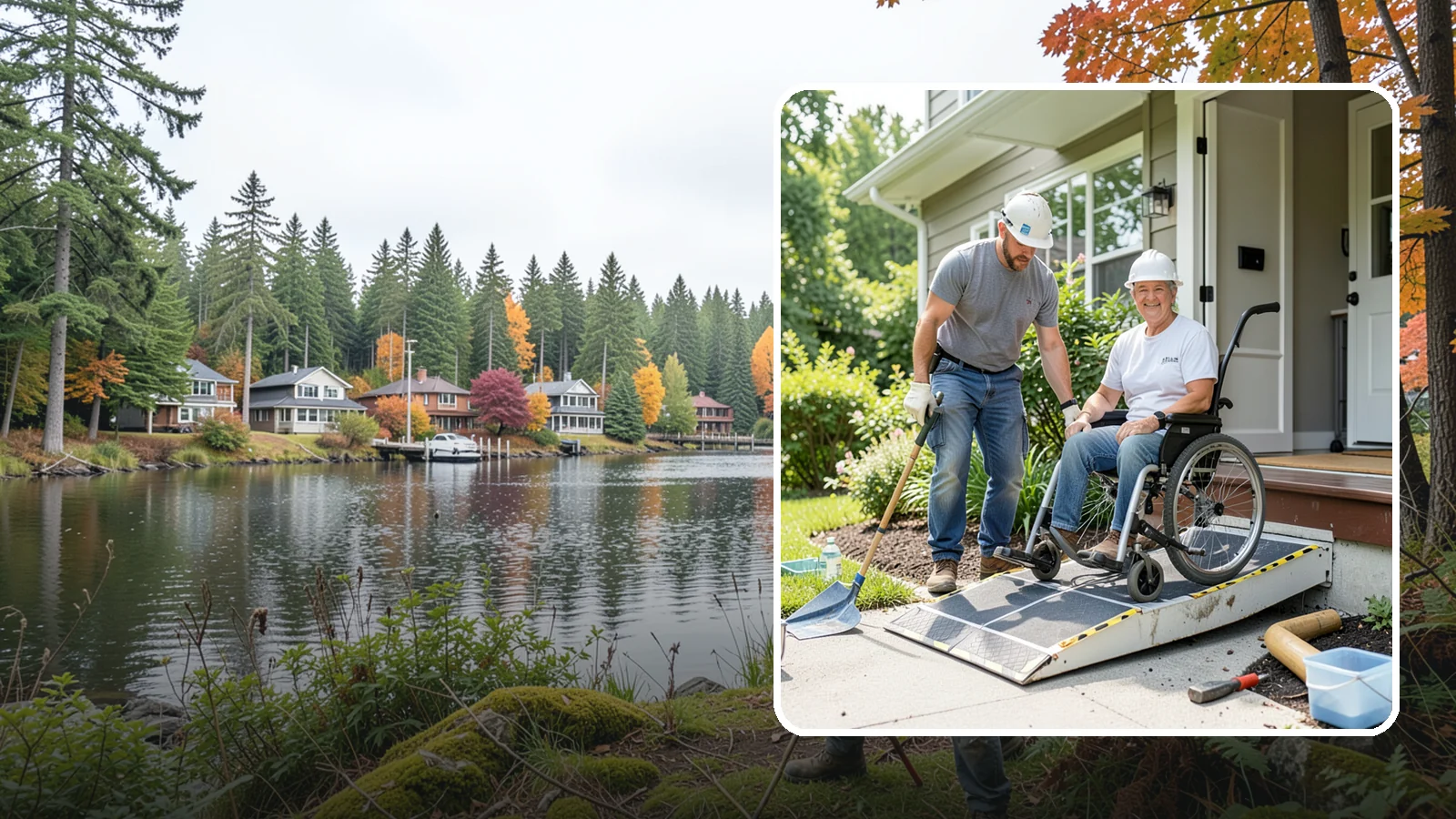 Wheelchair Ramp Construction in La Conner, Skagit County, WA - We design and build code-compliant wheelchair ramps that make Western Washington homes safely reachable in any weather.