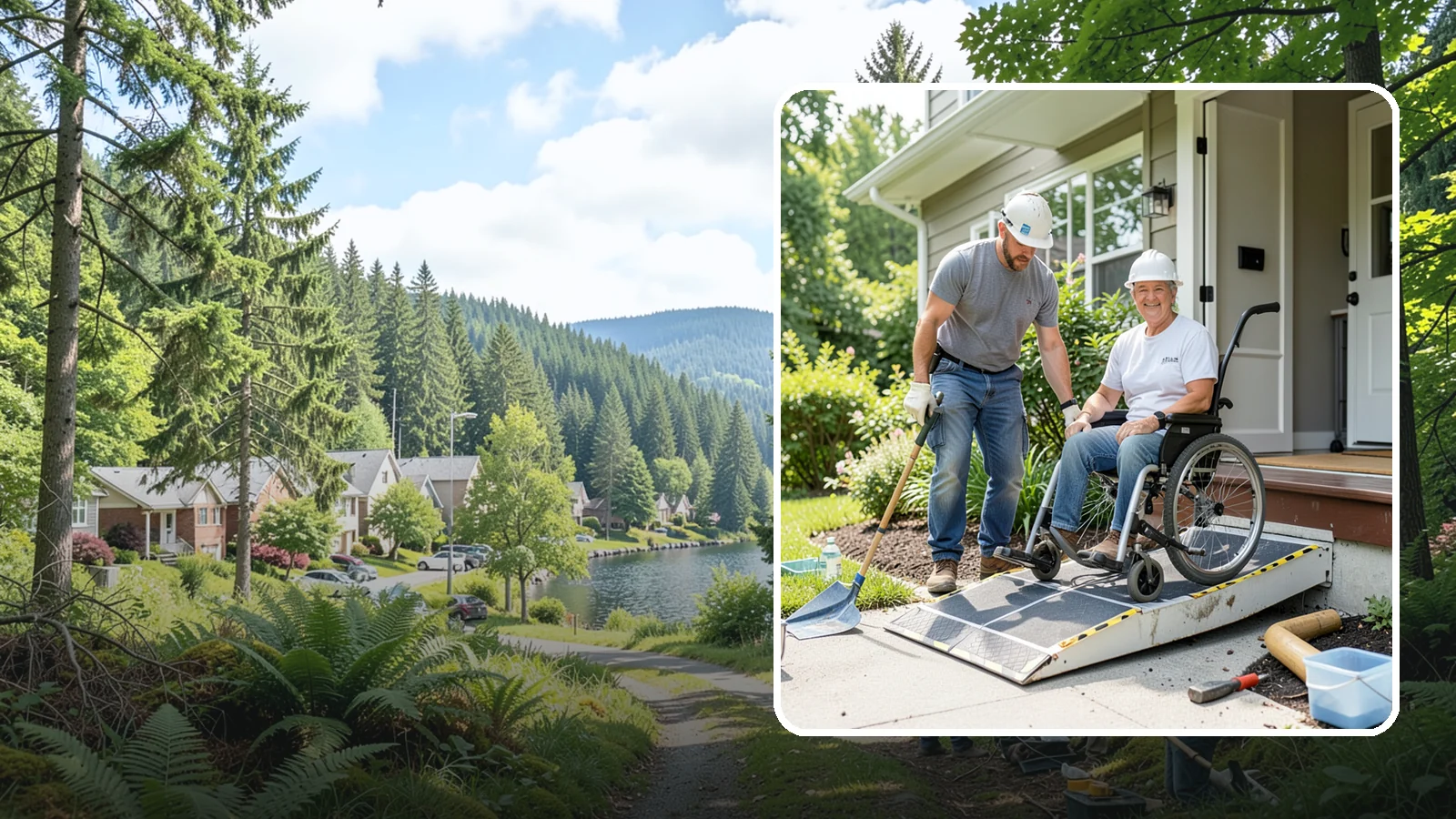 Wheelchair Ramp Construction in Lake Forest Park, King County, WA - We design and build code-compliant wheelchair ramps that make Western Washington homes safely reachable in any weather.