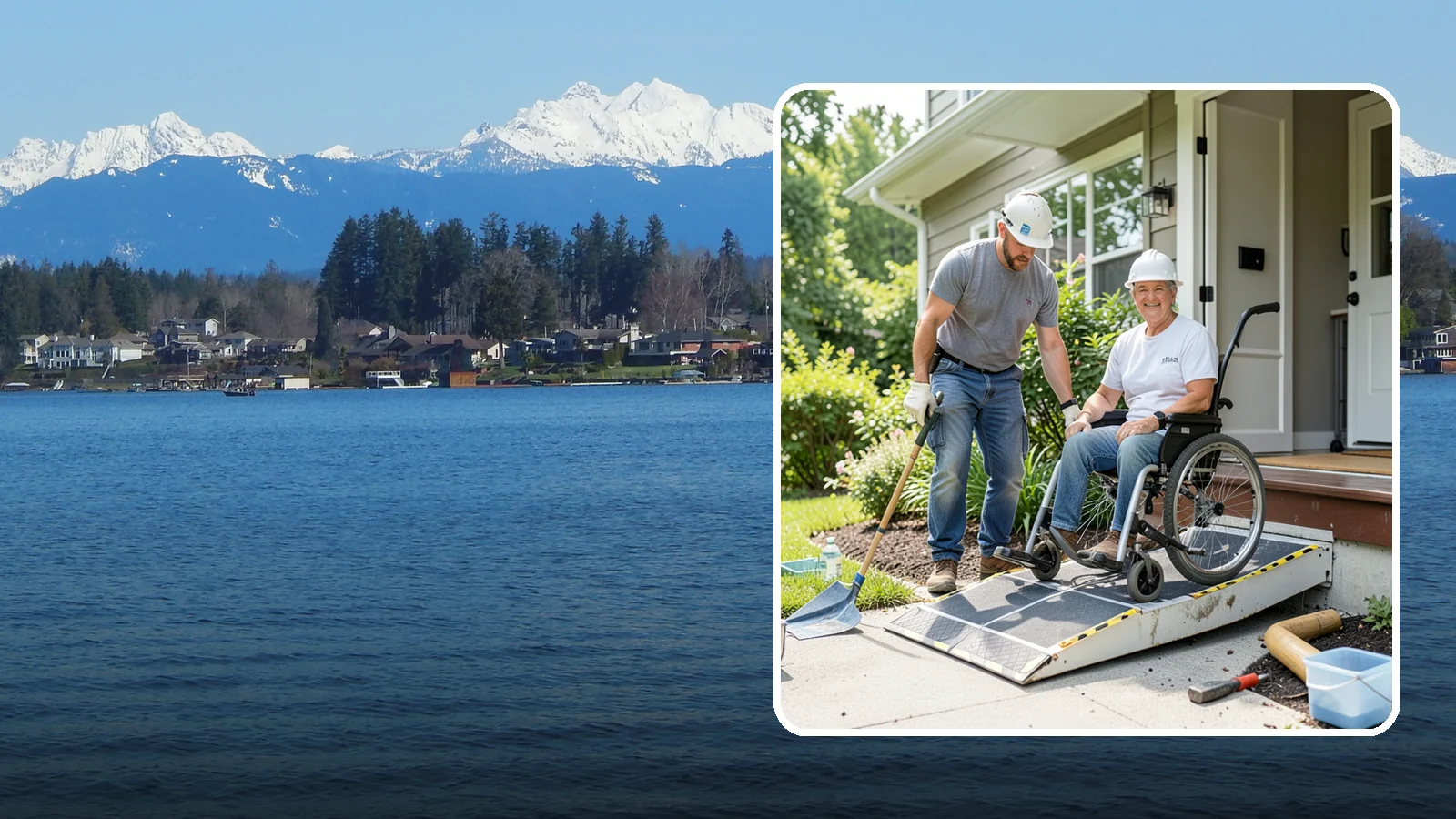Wheelchair Ramp Construction in Lake Stevens, Snohomish County, WA - We design and build code-compliant wheelchair ramps that make Western Washington homes safely reachable in any weather.