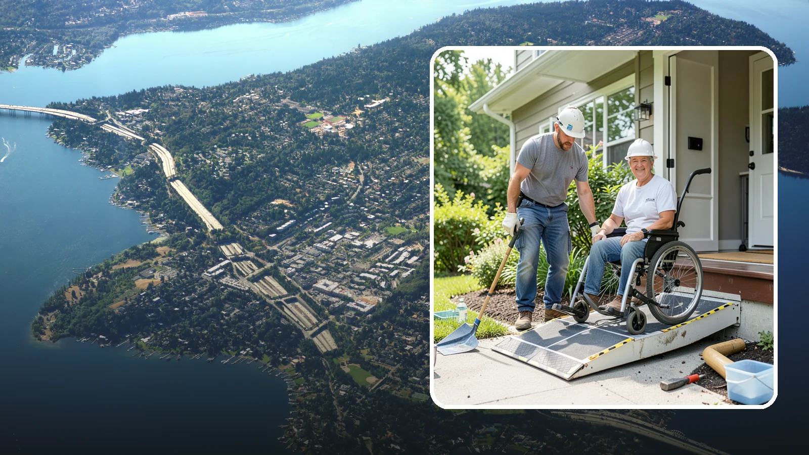 Wheelchair Ramp Construction in Mercer Island, King County, WA - We design and build code-compliant wheelchair ramps that make Western Washington homes safely reachable in any weather.