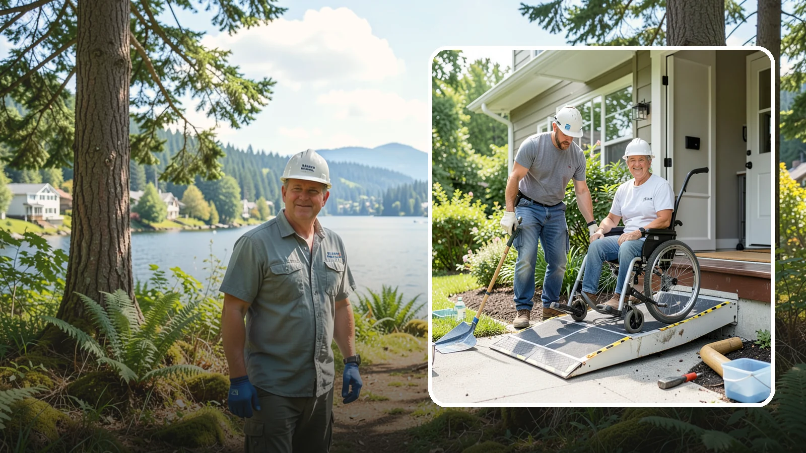 Wheelchair Ramp Construction in Milton, King County, WA - We design and build code-compliant wheelchair ramps that make Western Washington homes safely reachable in any weather.