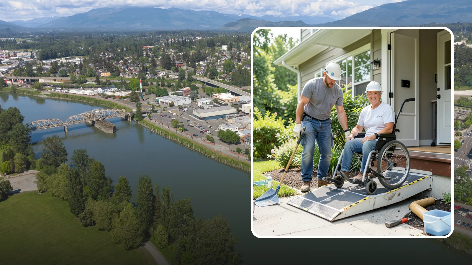 Wheelchair Ramp Construction in Mount Vernon, Skagit County, WA - We design and build code-compliant wheelchair ramps that make Western Washington homes safely reachable in any weather.