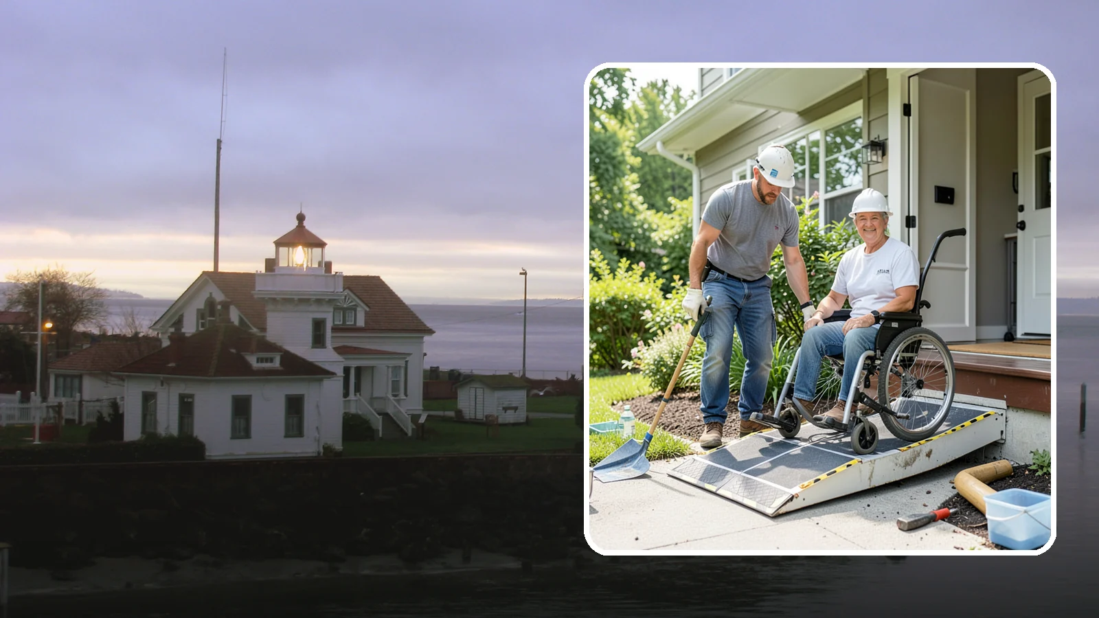 Wheelchair Ramp Construction in Mukilteo, Snohomish County, WA - We design and build code-compliant wheelchair ramps that make Western Washington homes safely reachable in any weather.