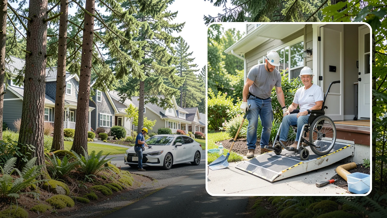 Wheelchair Ramp Construction in Normandy Park, King County, WA - We design and build code-compliant wheelchair ramps that make Western Washington homes safely reachable in any weather.