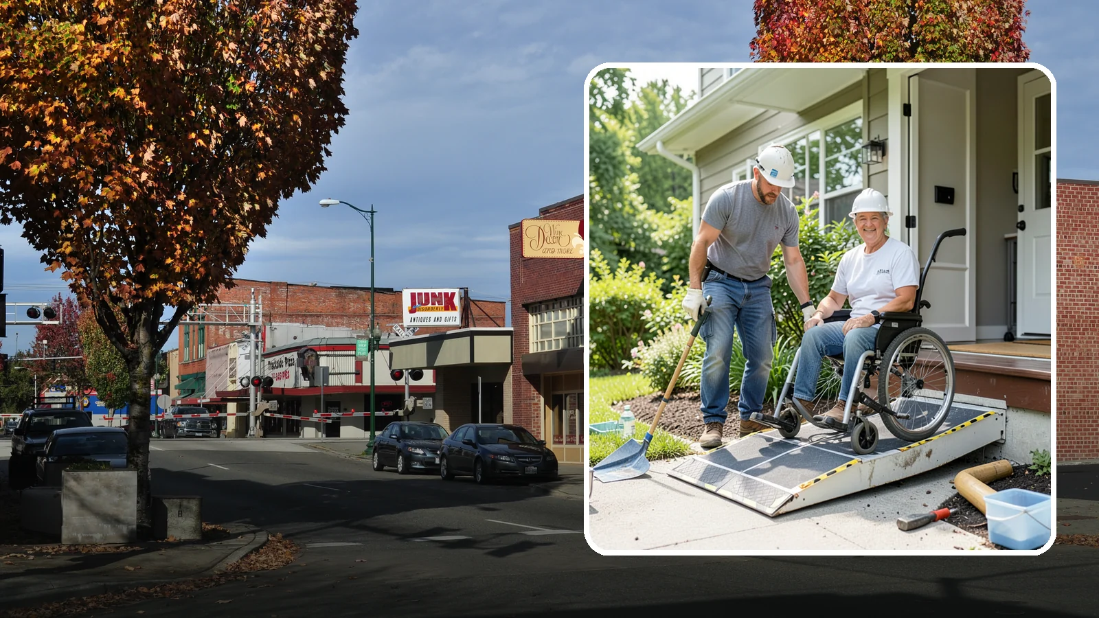 Wheelchair Ramp Construction in Puyallup, Pierce County, WA - We design and build code-compliant wheelchair ramps that make Western Washington homes safely reachable in any weather.