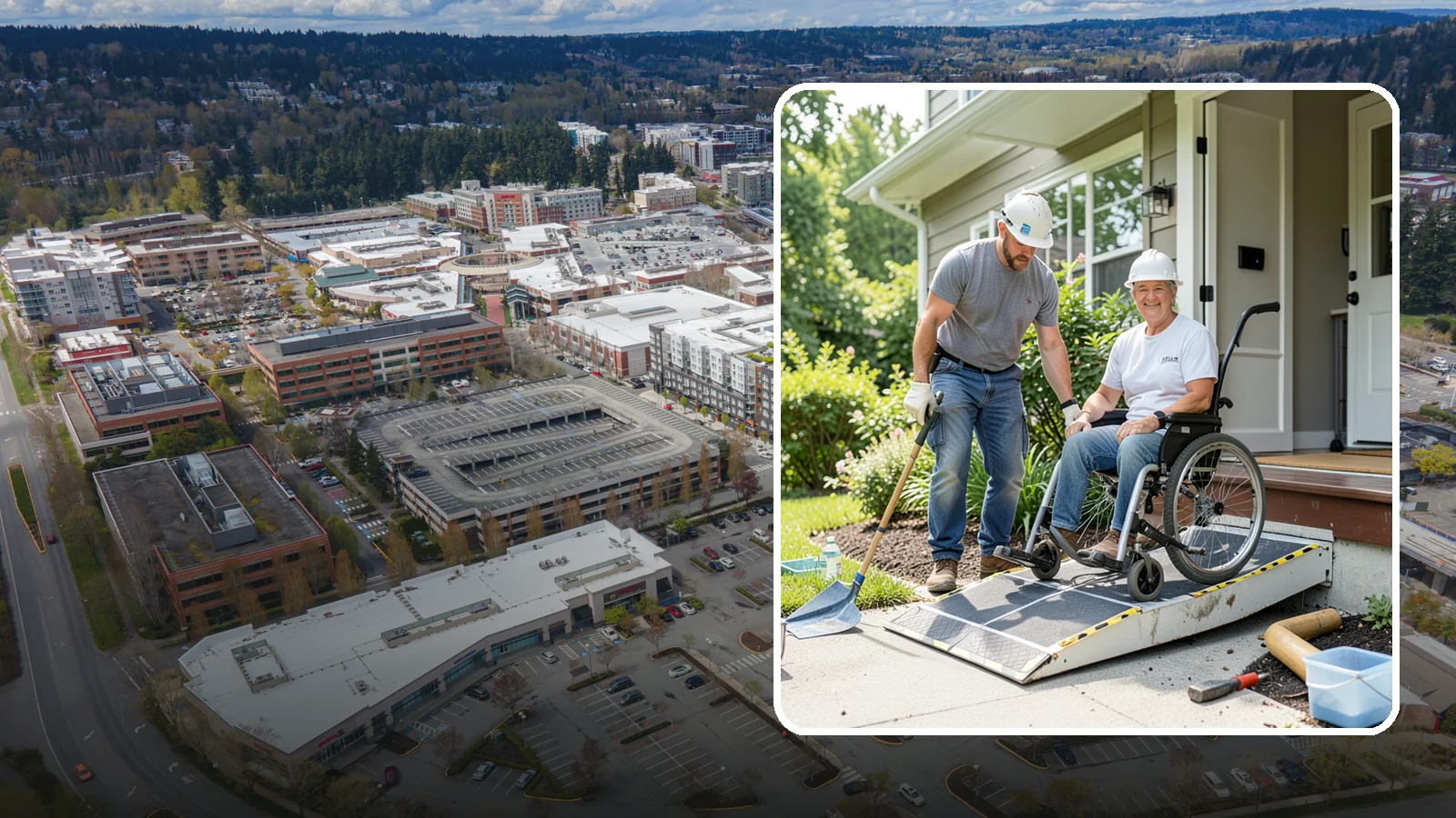 Wheelchair Ramp Construction in Redmond, King County, WA - We design and build code-compliant wheelchair ramps that make Western Washington homes safely reachable in any weather.