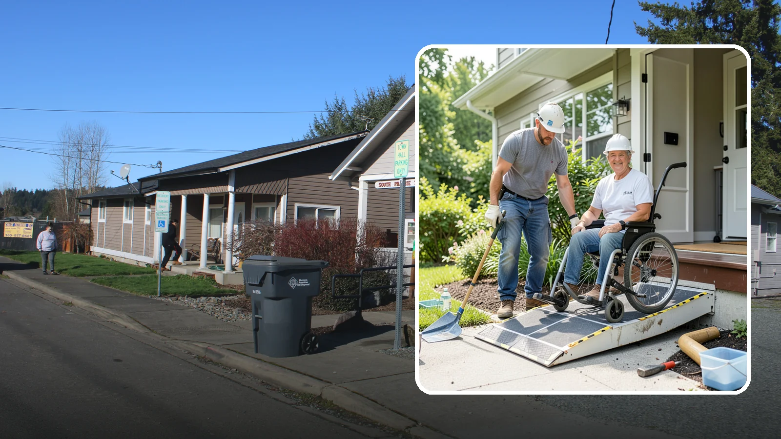 Wheelchair Ramp Construction in South Prairie, Pierce County, WA - We design and build code-compliant wheelchair ramps that make Western Washington homes safely reachable in any weather.