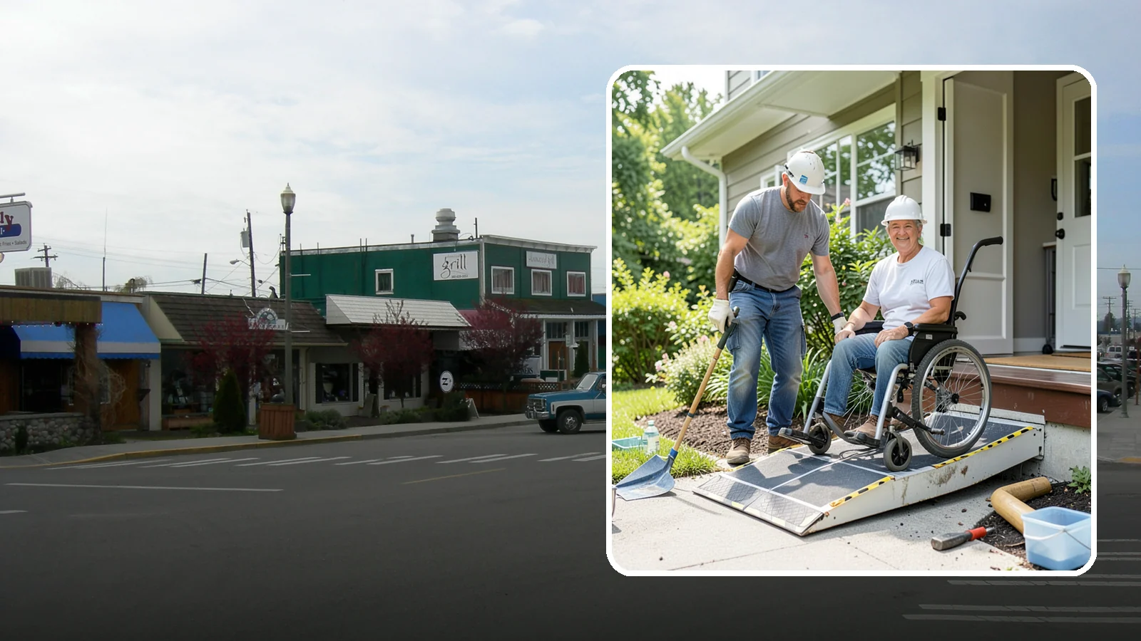 Wheelchair Ramp Construction in Stanwood, Snohomish County, WA - We design and build code-compliant wheelchair ramps that make Western Washington homes safely reachable in any weather.