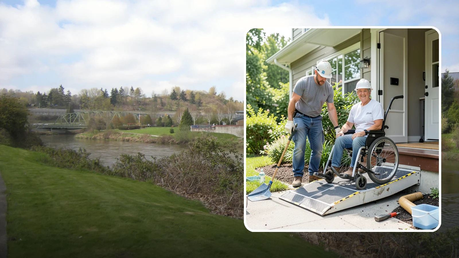 Wheelchair Ramp Construction in Tukwila, King County, WA - We design and build code-compliant wheelchair ramps that make Western Washington homes safely reachable in any weather.