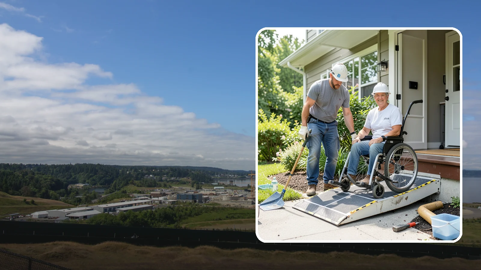 Wheelchair Ramp Construction in University Place, Pierce County, WA - We design and build code-compliant wheelchair ramps that make Western Washington homes safely reachable in any weather.