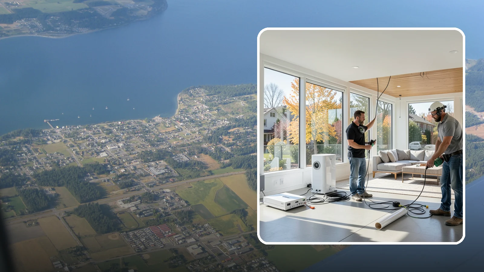 Whole-Home Audio Installation in Coupeville, Island County, WA - We install whole-home audio that streams music seamlessly to any room, indoors or on the covered patio.