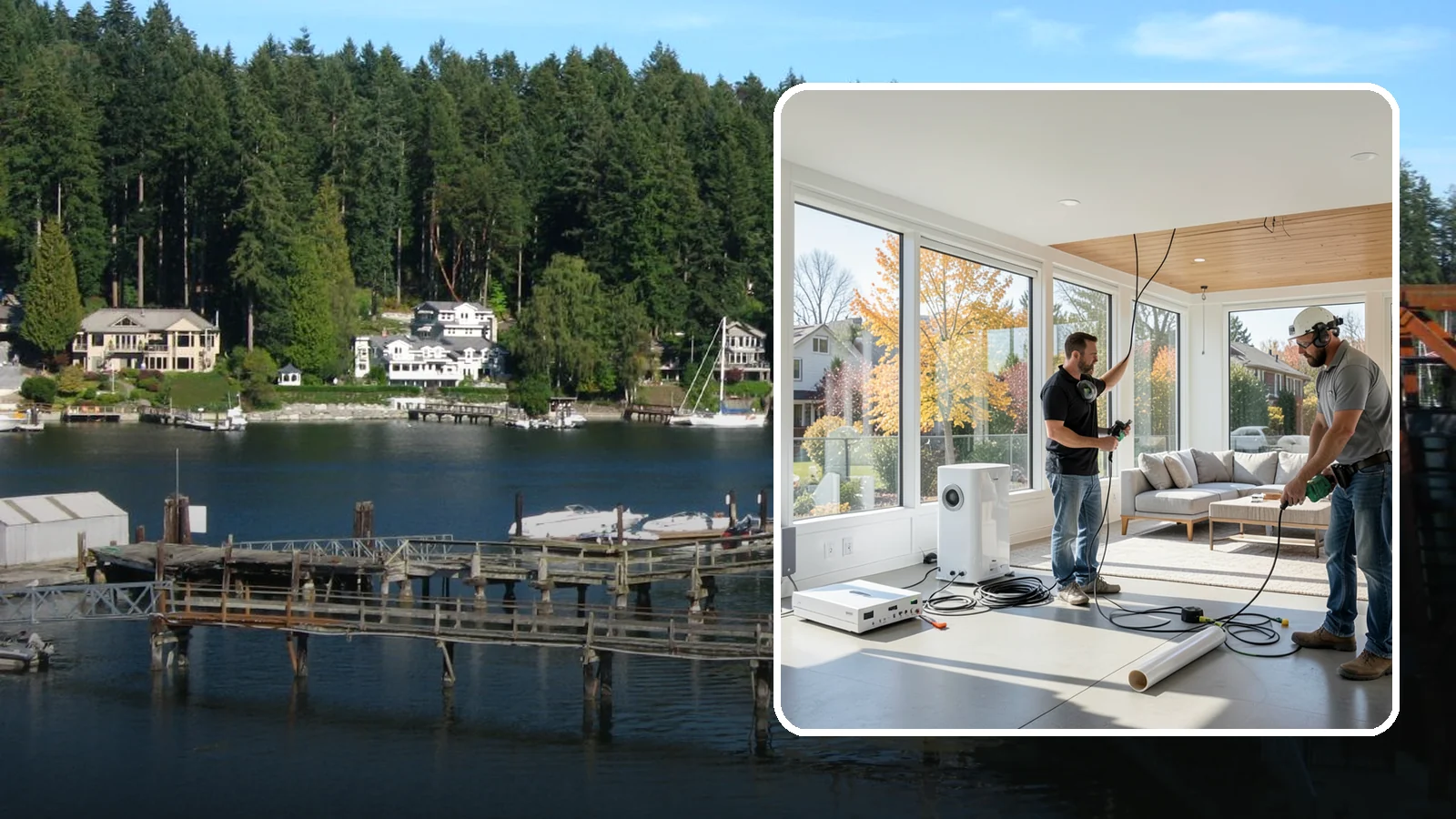 Whole-Home Audio Installation in Gig Harbor, Pierce County, WA - We install whole-home audio that streams music seamlessly to any room, indoors or on the covered patio.