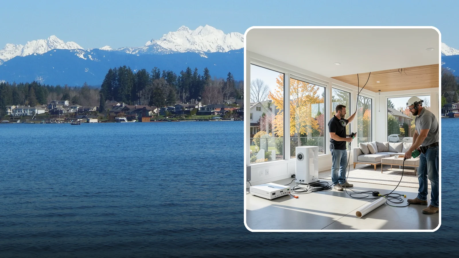 Whole-Home Audio Installation in Lake Stevens, Snohomish County, WA - We install whole-home audio that streams music seamlessly to any room, indoors or on the covered patio.