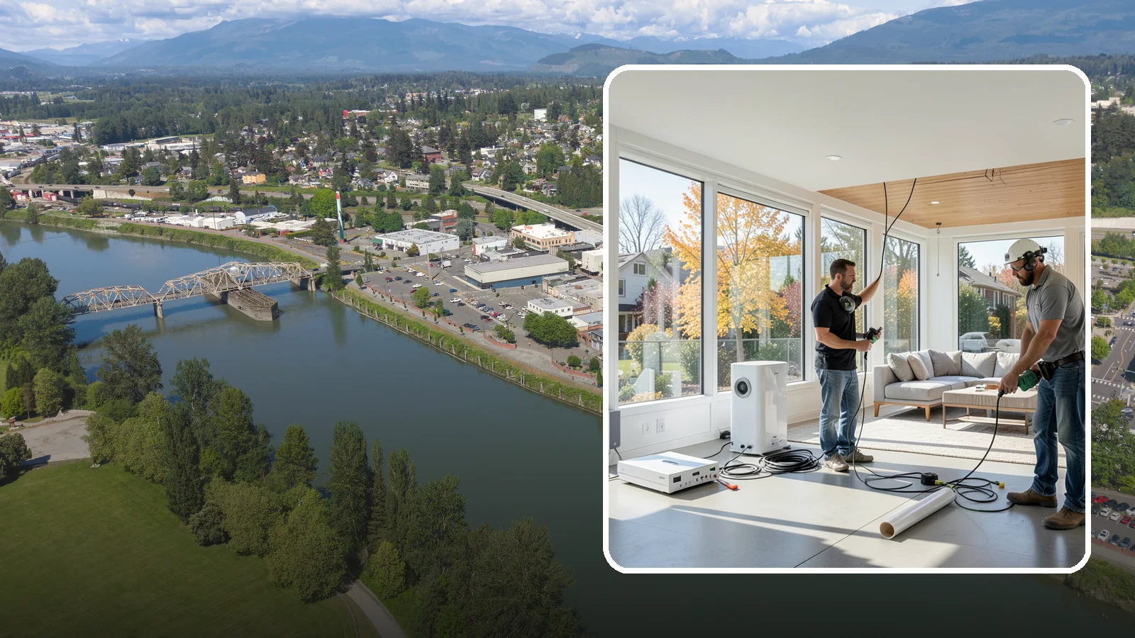 Whole-Home Audio Installation in Mount Vernon, Skagit County, WA - We install whole-home audio that streams music seamlessly to any room, indoors or on the covered patio.