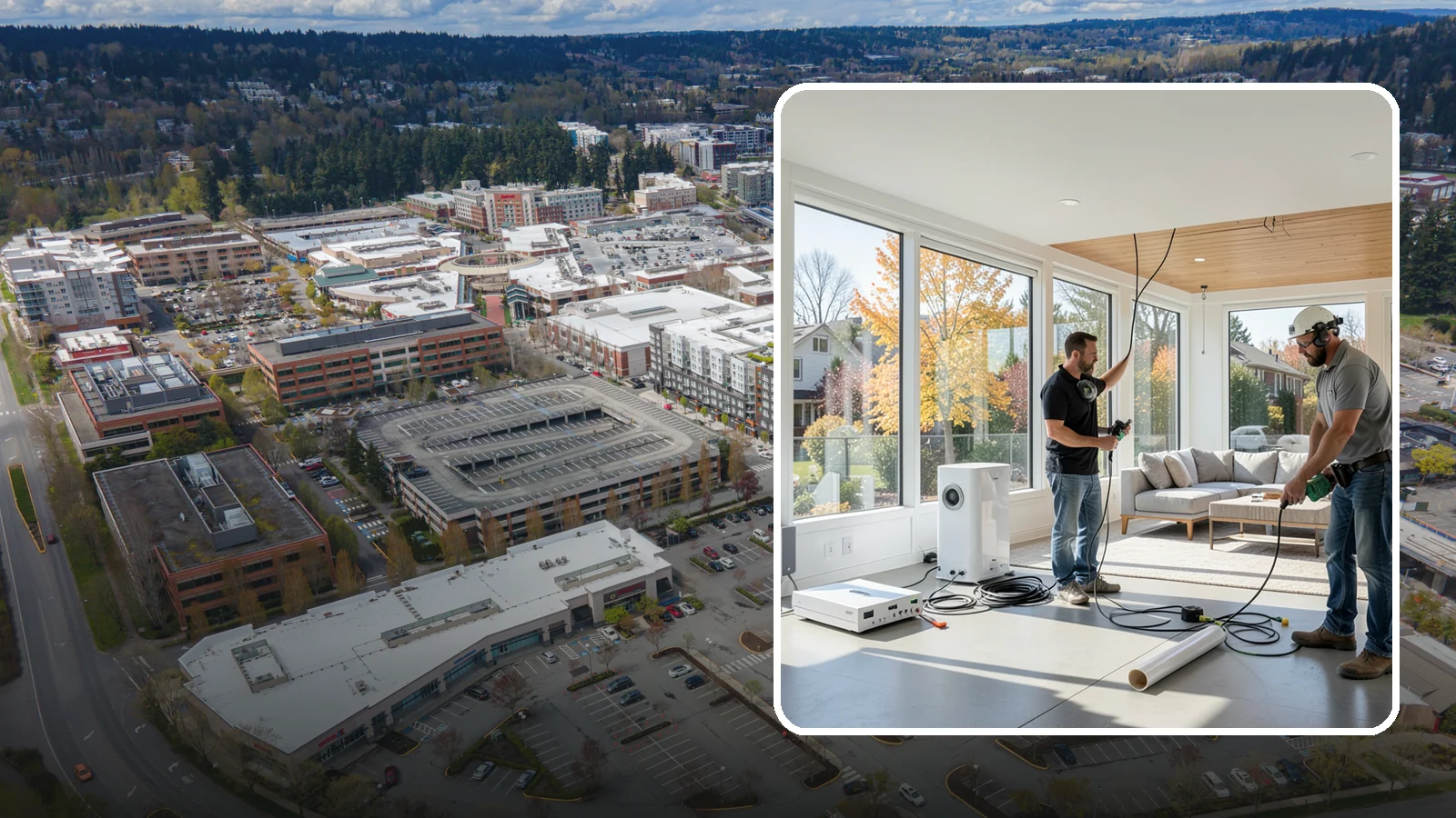 Whole-Home Audio Installation in Redmond, King County, WA - We install whole-home audio that streams music seamlessly to any room, indoors or on the covered patio.