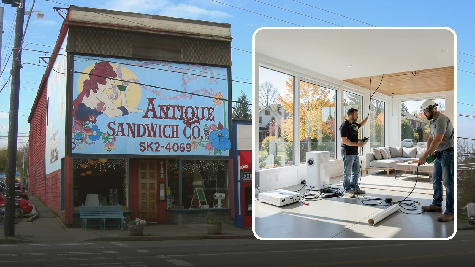 Whole-Home Audio Installation in Ruston, Pierce County, WA - We install whole-home audio that streams music seamlessly to any room, indoors or on the covered patio.