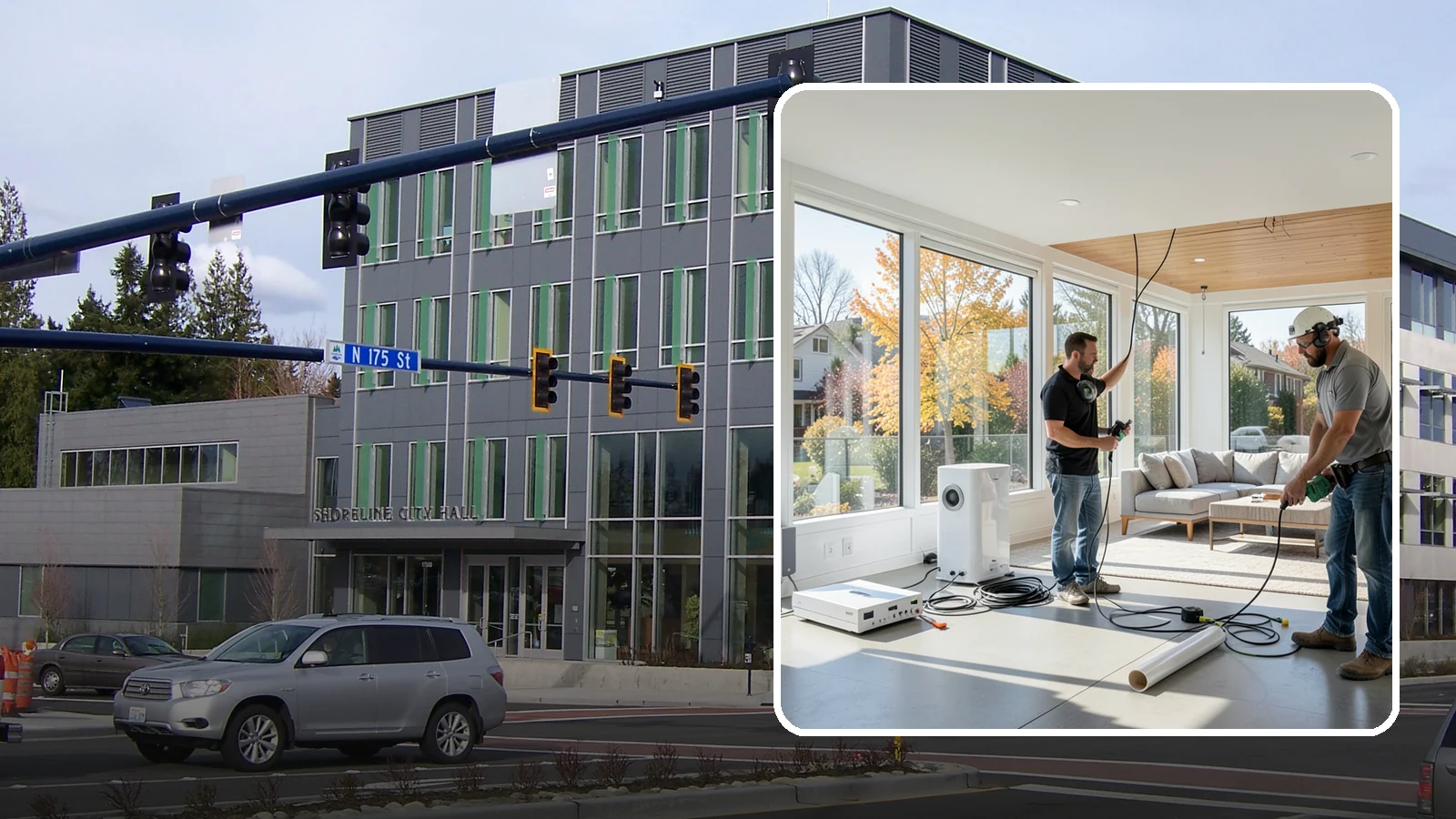 Whole-Home Audio Installation in Shoreline, King County, WA - We install whole-home audio that streams music seamlessly to any room, indoors or on the covered patio.