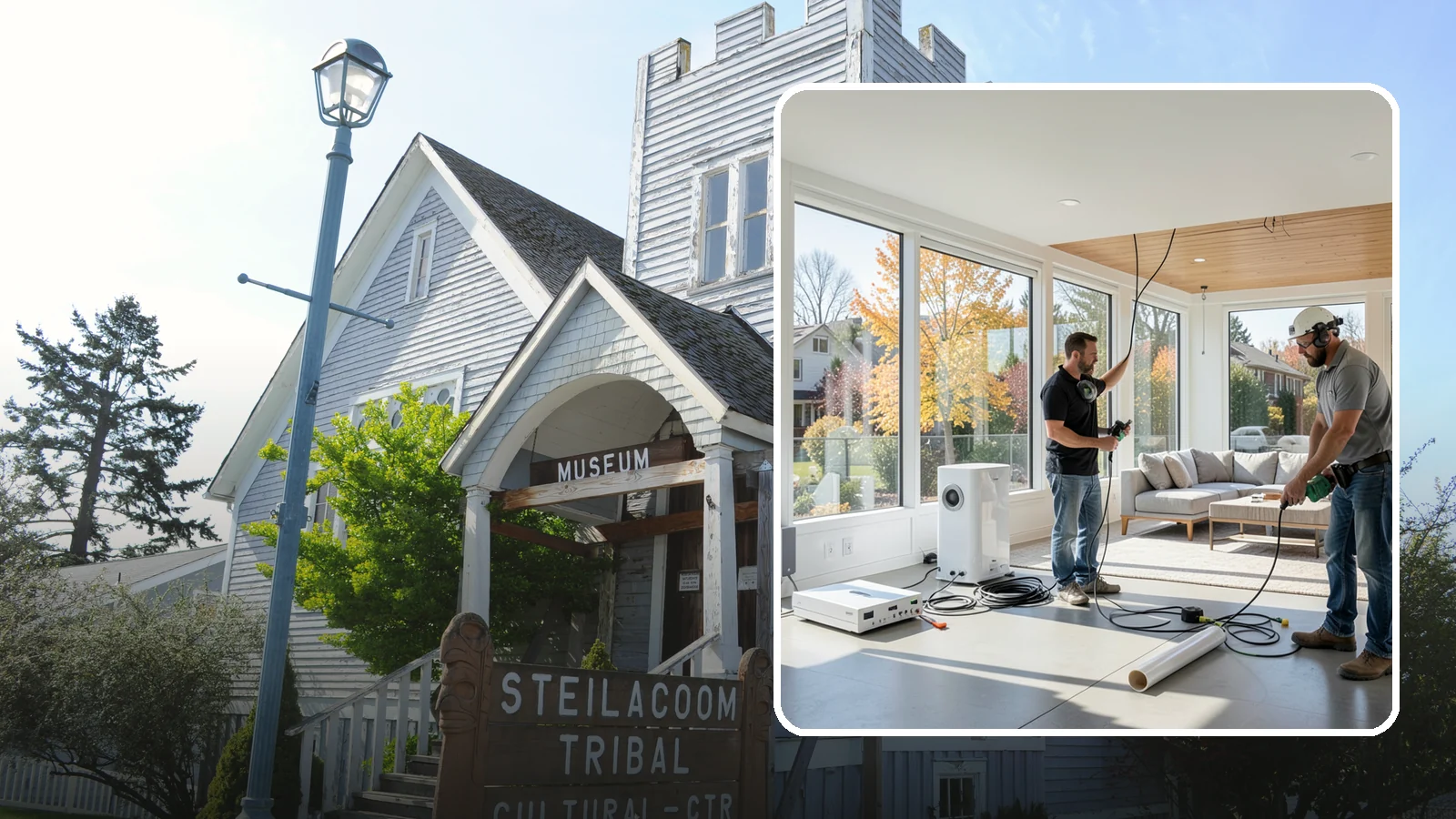 Whole-Home Audio Installation in Steilacoom, Pierce County, WA - We install whole-home audio that streams music seamlessly to any room, indoors or on the covered patio.