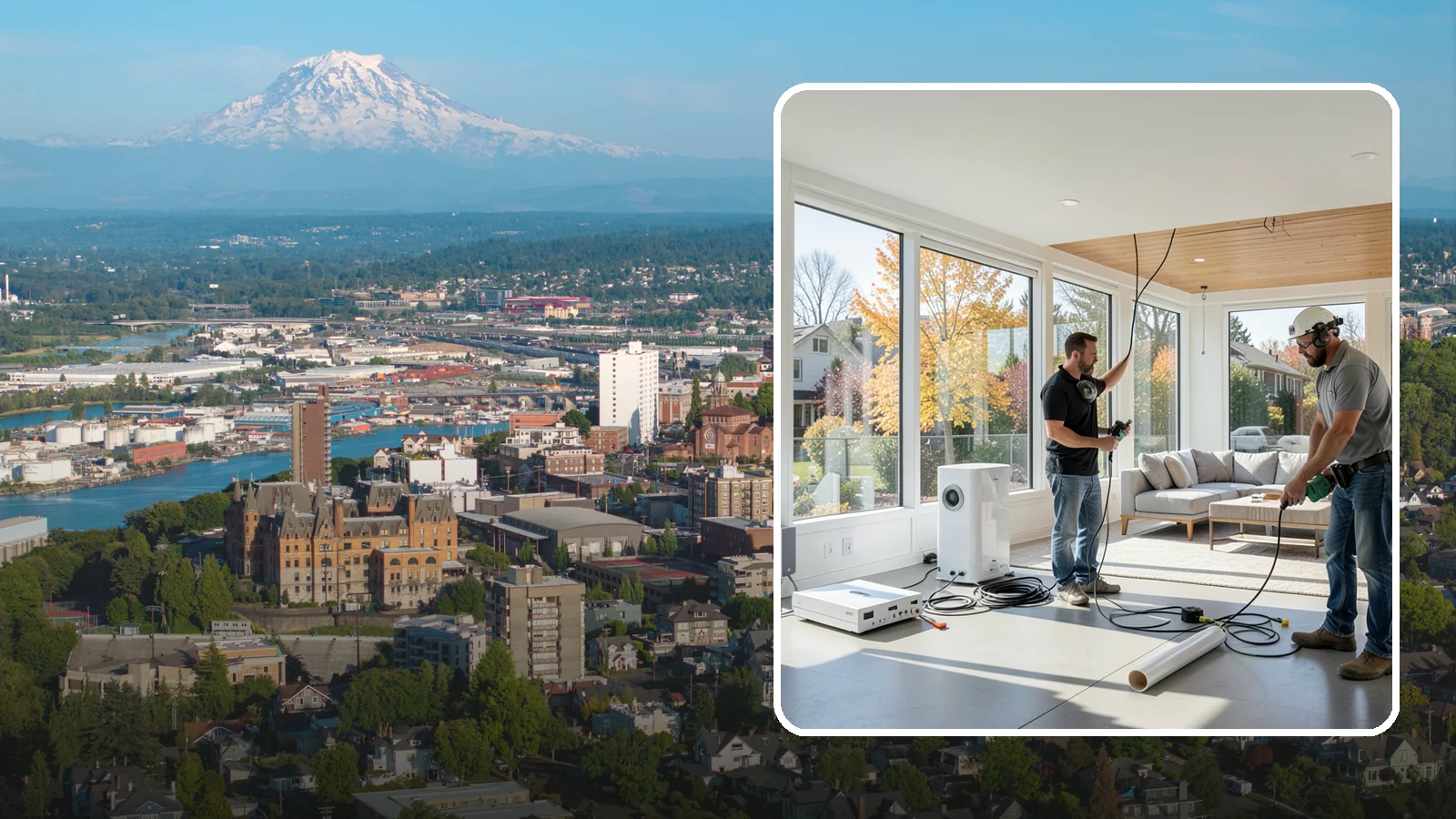 Whole-Home Audio Installation in Tacoma, Pierce County, WA - We install whole-home audio that streams music seamlessly to any room, indoors or on the covered patio.
