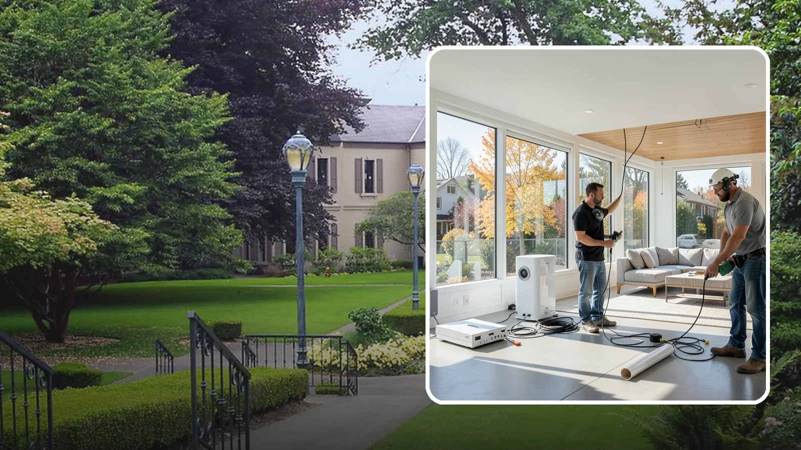 Whole-Home Audio Installation in Woodinville, King County, WA - We install whole-home audio that streams music seamlessly to any room, indoors or on the covered patio.