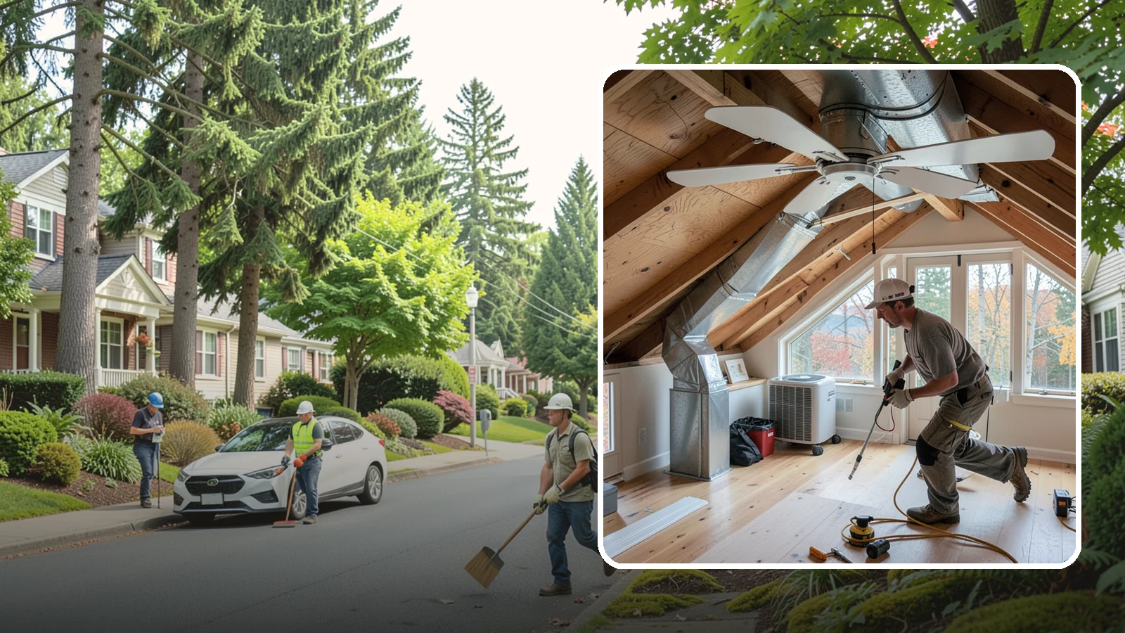 Whole-House Fan Installation in Beaux Arts Village, King County, WA - Whole-house fan installation that flushes out heat on warm Puget Sound evenings without AC.