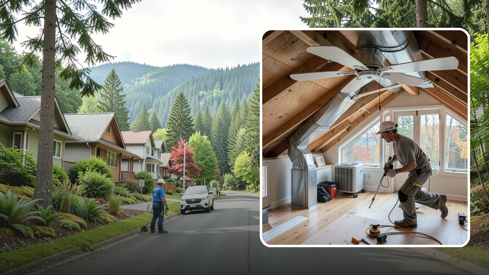 Whole-House Fan Installation in Darrington, Snohomish County, WA - Whole-house fan installation that flushes out heat on warm Puget Sound evenings without AC.