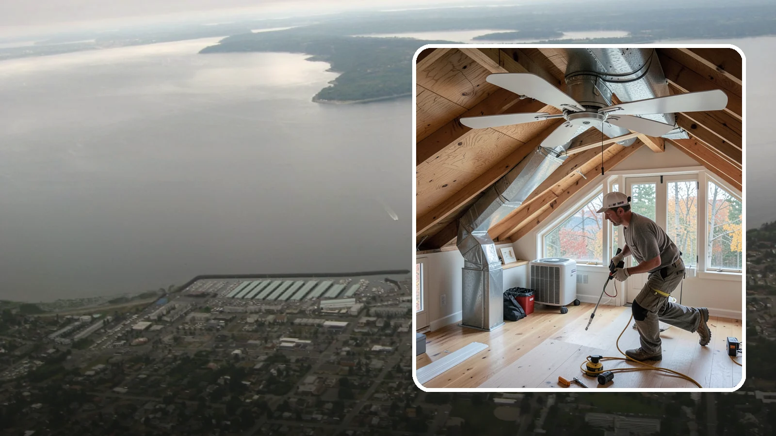 Whole-House Fan Installation in Des Moines, King County, WA - Whole-house fan installation that flushes out heat on warm Puget Sound evenings without AC.
