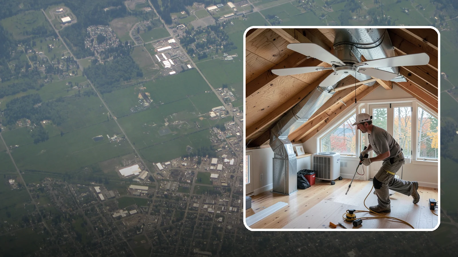 Whole-House Fan Installation in Enumclaw, King County, WA - Whole-house fan installation that flushes out heat on warm Puget Sound evenings without AC.