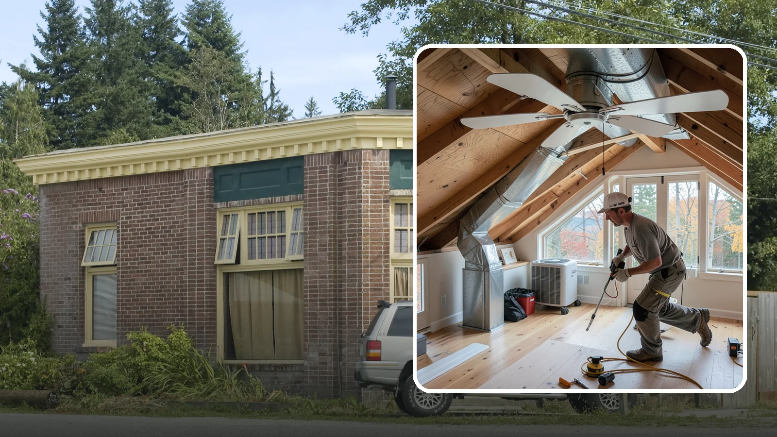 Whole-House Fan Installation in Hamilton, Skagit County, WA - Whole-house fan installation that flushes out heat on warm Puget Sound evenings without AC.